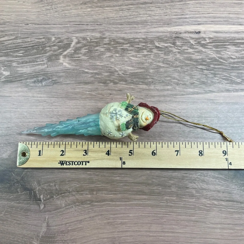 Christmas Tree Ornaments Set of 2 Melting Snowman and Sleigh Festive Decoration‎